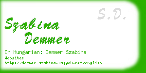 szabina demmer business card